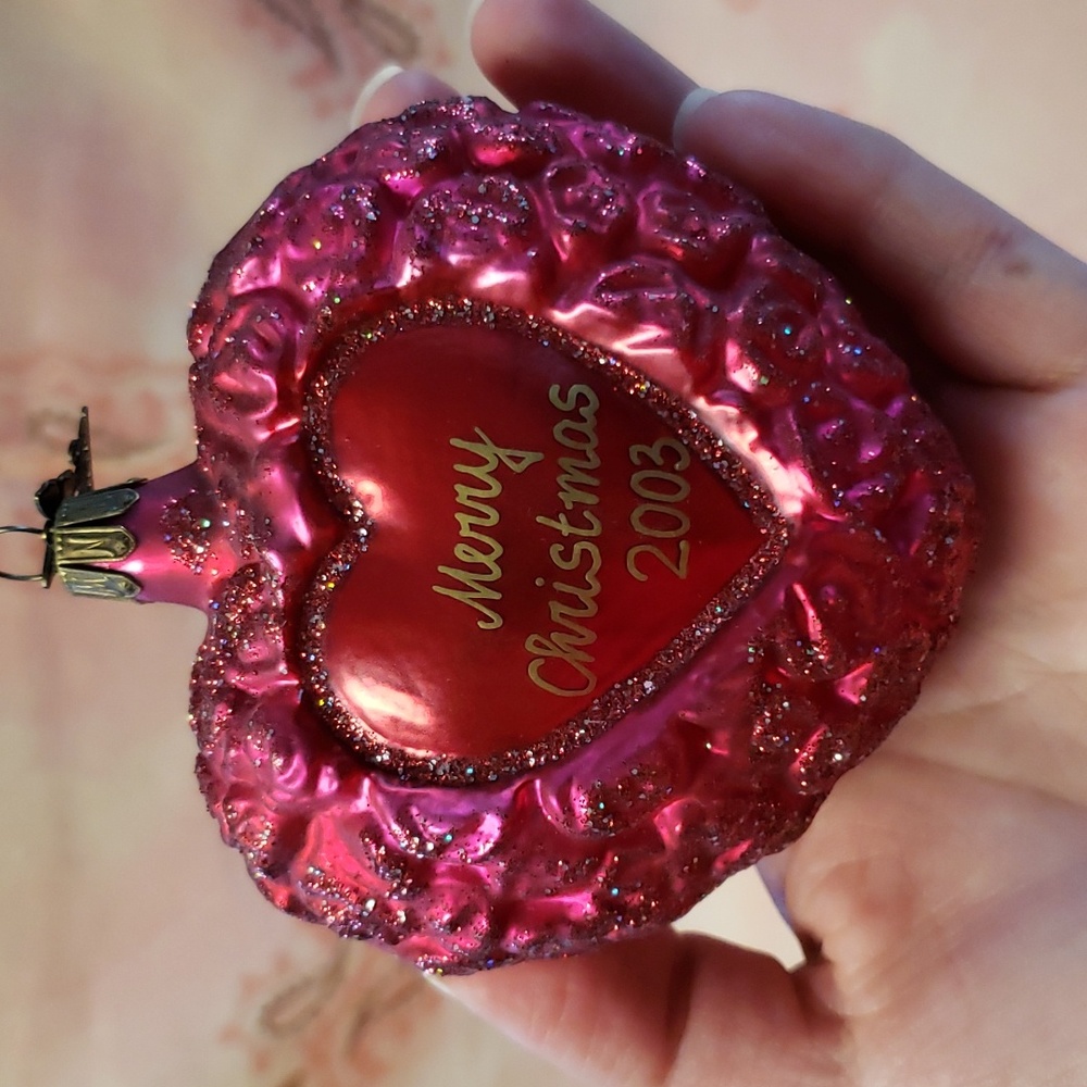 Heart Roses Pink Heart Roses Ornament Neiman Marcus 2003 Ornament